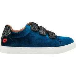 Bons baisers de Paname Edith Velours Glitter Bleu Canard Couleur EMERAUDE