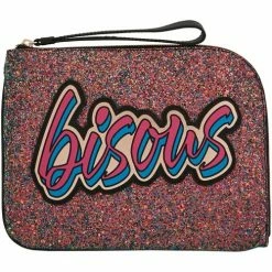 Bons baisers de Paname Pochette Bisous Shimmer Rose Couleur ROSE