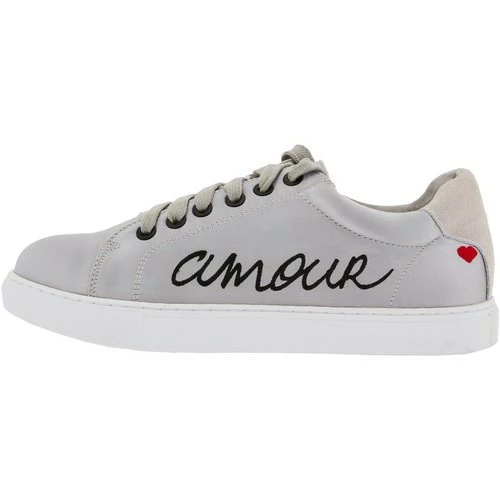 Bons baisers de Paname Simone Satin Amour Gris Couleur GRIS – Image 3