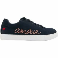 Bons baisers de Paname Simone Satin Amour Bleu Marine Couleur MARINE