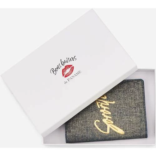 Bons baisers de Paname Porte Passeport Sororite Gold Denim Couleur GOLD DENIM – Image 3