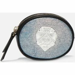 Bons baisers de Paname Porte Monnaie Rond Sororite Silver Denim Couleur SILVER DENIM