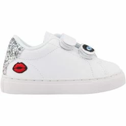 Bons baisers de Paname Baskets en cuir Mini Edith Eyes Couleur BLANC