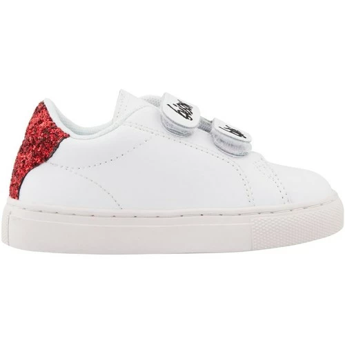 Bons baisers de Paname Baskets en cuir Mini Edith Bisous Couleur BLANC