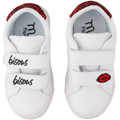 Bons baisers de Paname Baskets en cuir Mini Edith Bisous Couleur BLANC – Image 3