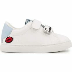 Bons baisers de Paname Baskets en cuir Mini Edith Grande Soeur Couleur BLANC