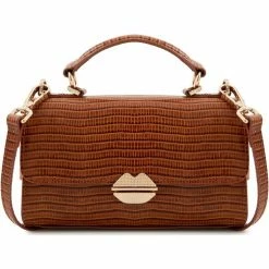 Bons baisers de Paname Small Satchel Sealed With A Kiss Lézard Cognac Couleur LEZARD COGNAC