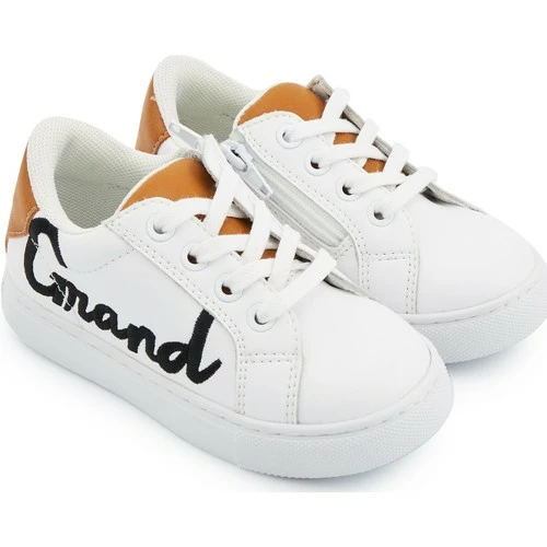 Bons baisers de Paname Baskets en cuir Mini Simone Grand Frère Couleur Blanc – Image 3