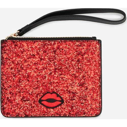 Bons baisers de Paname Grand Porte Carte Shimmer Rouge Couleur ROUGE