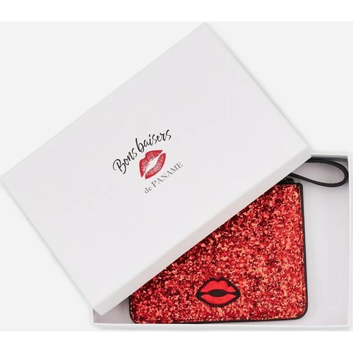 Bons baisers de Paname Grand Porte Carte Shimmer Rouge Couleur ROUGE – Image 3