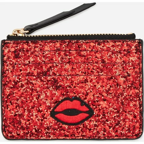 Bons baisers de Paname Porte Carte Shimmer Rouge Couleur ROUGE