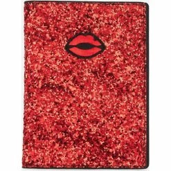 Bons baisers de Paname Porte Passeport Shimmer Rouge Couleur ROUGE