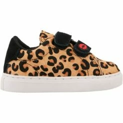 Bons baisers de Paname Baskets en cuir Mini Edith Leopard Couleur Multicolore