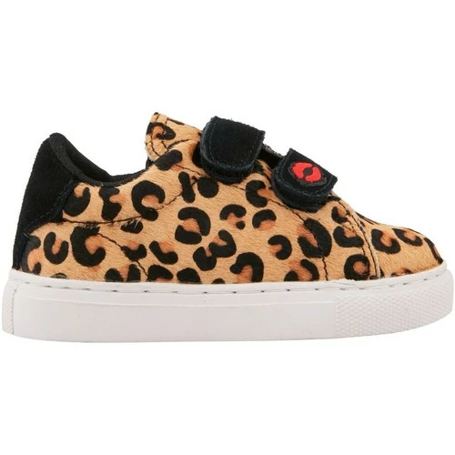 Bons baisers de Paname Baskets en cuir Mini Edith Leopard Couleur Multicolore