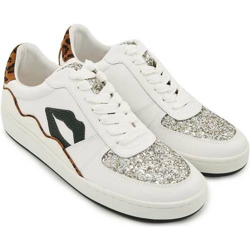 Bons baisers de Paname Loulou Blanc Snake Léopard Glitter Couleur BLANC – Image 2