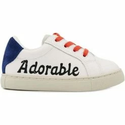 Bons baisers de Paname Baskets en cuir Mini Simone Adorable Chenapan Couleur BLANC