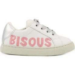 Bons baisers de Paname Baskets en cuir Mini Simone Bisous Câlin Couleur BLANC