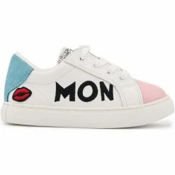Bons baisers de Paname Baskets en cuir Mini Simone Mon Lapin Couleur BLANC