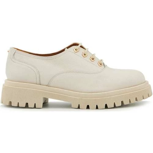 Bons baisers de Paname Miranda Cuir Grainé Blanc Cassé Couleur BLANC