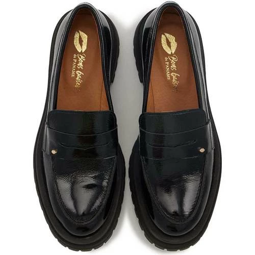 Bons baisers de Paname Norma Cuir Brillant Noir Couleur Noir – Image 3