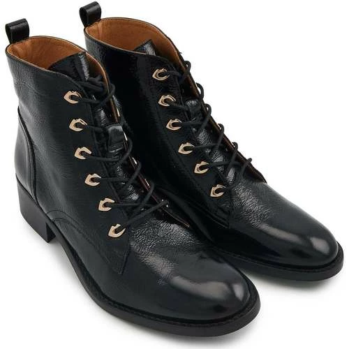 Bons baisers de Paname Paulette Cuir Brillant Noir Couleur Noir – Image 2