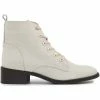 Bons baisers de Paname Paulette Cuir Grainé Blanc Cassé Couleur BLANC