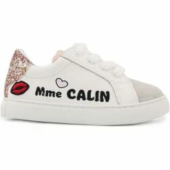 Bons baisers de Paname Baskets en cuir Mini Simone Monsieur Madame Calin Couleur BLANC